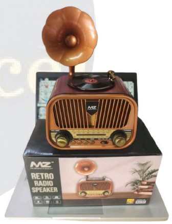 Retro Style Speaker for Music Playback and Decorative Table Use, Stylish Audio Gift Item for Home Decor, Corporate Gifting and Everyday Entertainment
